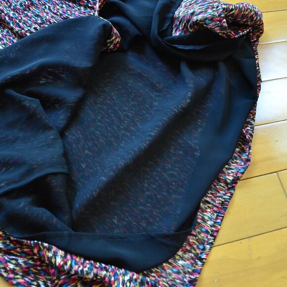 Designer Women's Multi Metallic Long Tiered Shirt Dress Size S - Picture 7 of 14